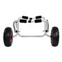 Chariot Pliant Kayak en Alliage D'aluminium Kayak Canoë Roue Dolly Bateau Transporteur Chariot Transport cargo 80kg