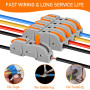 35 Pièces Connecteurs Electriques Rapide avec Levier, Domino Electrique, Bornes De Connexion Automatique, 1-Fil 2-Entrées et Peu