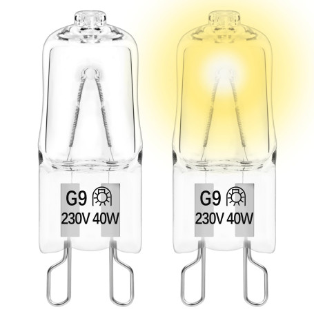 VMUTGA 2 Pièces Ampoule Halogène G9 Four 40W 230V