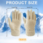 gants en tricot thermique doux doublé en polaire
