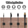 50 pièces Adhesif Clips Câbles,Cable Adhesif Rangement de Câble,Attache Câble Auto Collant pour Lumières et Décoration Atelier M