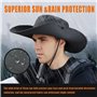 Makoto Nobu Chapeau de Soleil à Large Bord Extérieur pour Homme Femme, Respirant Protection Chapeau pour Pêche, Chasse, Camping,