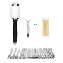 QWORK® 27 pièces kit Outils de estampes pour Sculpture du Cuir