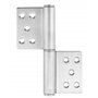 QWORK® 2 pièces Charnières de Porte en Acier Inoxydable Robustes Charnières à Visser pour Portes en Bois, Angle d'Ouverture à 36