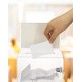 QWORK® Boîte de collecte transparente en acrylique avec serrure à clé, pour les ticket tombola, les bulletins de vote et plus en