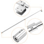 QWORK® Barre de Douche Réglable, 700-1200 mm Barre de Fixation pour Paroi Douche, Barre de Douche Télescopique pour Verre 8-10 m