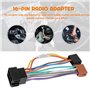 HUAREW Câble adaptateur autoradio ISO, Adaptateur de Faisceau 16 Broches, Câble adaptateur radio de voiture avec fiche ISO femel