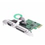 CERRXIAN Carte d'extension PCI-E vers RS232 Combo série parallèle DB9 + DB25 parallèle vers PCI-E 1 carte contrôleur