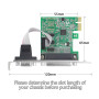 CERRXIAN Carte d'extension PCI-E vers RS232 Combo série parallèle DB9 + DB25 parallèle vers PCI-E 1 carte contrôleur