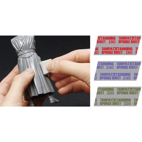 Tamiya 300087162 – Modélisme Fonctionnel et Debout – Éponge Abrasive Grain 240