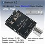 Fasizi 2 x 50 W TPA3116 Bluetooth 5.0 Mini amplificateur de puissance numérique avec interrupteur et volume réglable avec coque