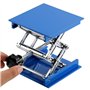 Ascenseur Plate-forme Laboratoire, 100 x 100 mm Bleu Laboratoire de Levage en Aluminium Galvanisé Support de Plate-forme Support