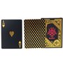 2 x Cartes de Poker en Plastique Professionnelles imperméables Noir Playing Cards Plastique PVC Cartes Texas Hold'em Poker Carte