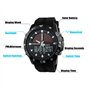 TONSHEN Solaire Montre Bracelet Homme Garçon LED Digital Montre Analogique Quartz Double Temps 50M Etanche Outdoor Tactique Mili