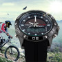 TONSHEN Solaire Montre Bracelet Homme Garçon LED Digital Montre Analogique Quartz Double Temps 50M Etanche Outdoor Tactique Mili