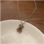 XFSRG Collier Femme en Acier Inoxydable avec Pendentif Ours en Peluche - Bijoux Mode Tendances pour Toutes les Occasions