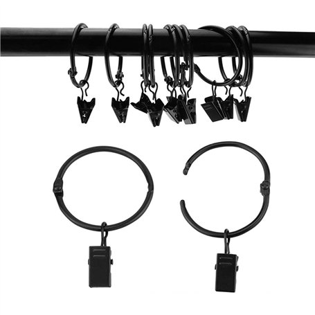 Lot de 25 Anneaux pour Tringle à Rideaux