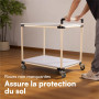H&S Roulettes pour Meubles - 4x Roulette Charge Lourde Exterieur Max 200kg Meuble Placard Table - Roue Chariot avec Frein Pivota