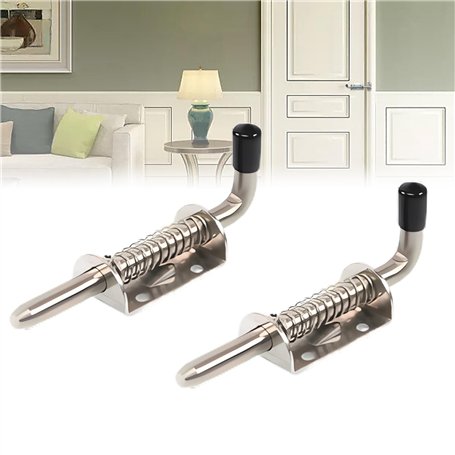 2 Pièces Loquet Ressort Inox