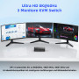 Displayport Commutateur KVM 2 ordinateurs 3 moniteurs – 8K @ 60 Hz 4K @ 120 Hz Commutateurs KVM à trois écrans pour 2 PC partage