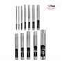 Xrten 12 Pcs Poinçon Creux en Acier Rond Set Poinçon à Trou Creux en Cuir pour Maroquinerie Artisanat Travail pour Bracelet de M