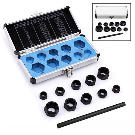 Xrten Lot de 11 extracteurs d'écrous endommagés - Extracteur de vis - Outils de socle