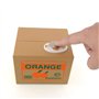 DMZK Boîte Tirelire volent l'argent Automatic économiser Banque Argent, Animal Mignon Volent l'argent (Orange)