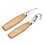iPobie 2 Pièces Couteau Sculpture et Couteau Croche Bois - Outils de Sculpture avec Manche en Bois