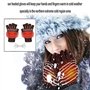 Iwobi Gant Chauffant, Gants Femme Hiver, Gant Femme, Mitaines Chauffantes USB pour Hommes Et Femmes Mitaines (Café)