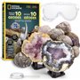 Blue Marble National Geographic 10 géodes Premium à casser – avec Lunettes & Supports – Kit Scientifique CTIM