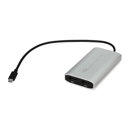 OWC Adaptateur d'écran USB-C double HDMI 4K avec DisplayLink - pour Mac Apple Silicon M1 et M2 ou autres Mac ou PC équipés d'un