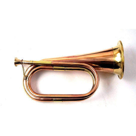 Bugle en laiton pur fait à la main Marron