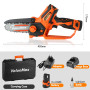 12V Tronçonneuse Électrique Sans Fil Portable et 2 * 2000mAh Batteries pour la C