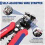 WORKPRO Pince à Dénuder Automatique 200mm, Outils à Dénuder Multifonction 3 en 1, Dénudage Pince à Coupe-cables AWG 24-10 (0,2~6