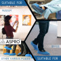 Aspro Lot de 100 couvre-chaussures standard - Protection jetable en Polyéthylène chloré - Imperméable - Protections de moquette 