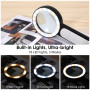 MoKo Loupe de Lecture Éclairante, Loupe 30X avec 18 LED Lumières à Main, Verre Grossissant avec 3 Modes d'Éclairage pour Lecture