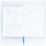 Designworks Ink Vintage Sass JB86-1093EU Carnet de notes à couverture rigide Motif Embrace The Day Bleu 14,6 x 21,6 cm 240 pages