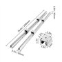 VEVOR Rail de Guidage Linéaire SBR16 1000 mm 2PCS Rails Linéaires 1000 mm 4PCS Blocs Roulement SBR16UU Kit Glissières à Roulemen