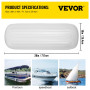 VEVOR Pare-Battage 4PCs, Défense Bateau Nervurée en Vinyle 25,4 x 71,1 cm, Facile à Gonfler et à Installer, avec Pompe de Gonfla