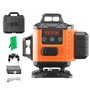 VEVOR Niveau Laser 30 m Niveau Laser 360° x 4 16 Lignes Croisées Verte Mode Autonivelant Manuel Longueur d'Onde Laser 520 nm ± 1