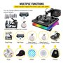 VEVOR 8 en 1 Presse à Chaud 38 x 38 cm, Transfert Thermique, pour 15 x 15 pouces, T-Shirt, Machine de Sublimation de Chaleur Mul