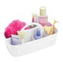 mDesign Panier de salle de bain - 6 compartiments - Organisateur douche et salle de bain - Boîte de rangement - Couleur : blanc