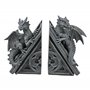 Design Toscano Château du Dragon Décor Gothique Statues Décoratives Serre-livres