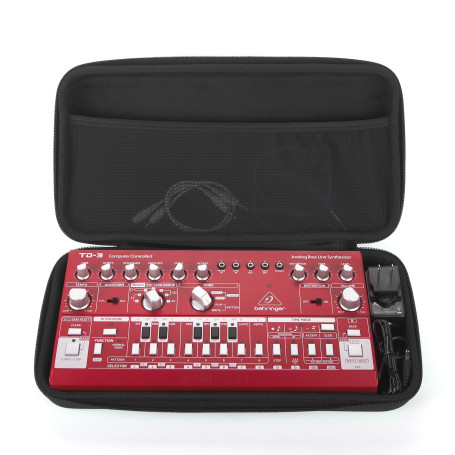 Analog Cases Pulse Case pour Behringer TD-3 ou Crave ou synthétiseurs comparables (Mallette de Transport en EVA/Nylon moulé Dura