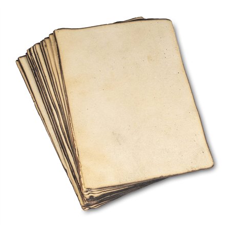 Papier Vierge Antique Fait À La Main Avec Bord Légèrement Brûlé