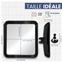 Mirrorvana Miroir de Douche et de Rasage sans Buée avec Support à Ventouse Amélioré pour Salle de Bain - Surface Incassable Anti