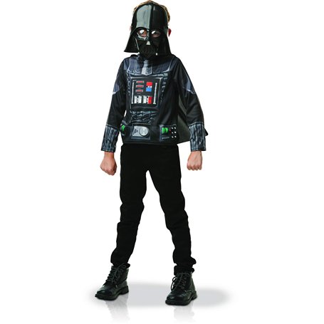Rubies - STAR WARS Officiel - Déguisement Enfant Dark Vador - Taille Unique 5-8 ans - Costume avec Top Imprimé