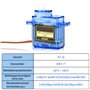Queta 10Pcs SG90 Micro Servo Moteur pour RC Voiture Robot Hélicoptère Avion télécommande