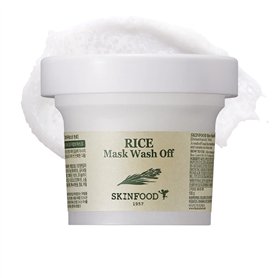 SKIN FOOD since 1957 Masque Riz 120g- Gommage exfoliant au riz blanc Masques pour le visage à laver pour peau foncée- Nettoyant
