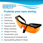 HQRP Lunettes de protection UV à Verres orange pour le séchage UV du revêtement/Encres, Peinture/Curers en résine, Lithographiqu